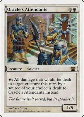 Carta MTG-Attendenti dell'Oracolo-Ottava Edizione-N.032-ITA-Good- Foil