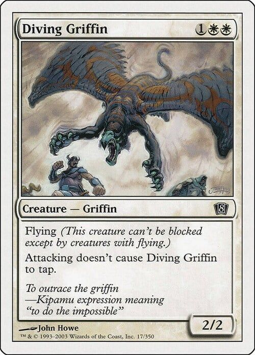 Carta MTG-Diving Griffin-Ottava Edizione-N.017-EN-Poor-