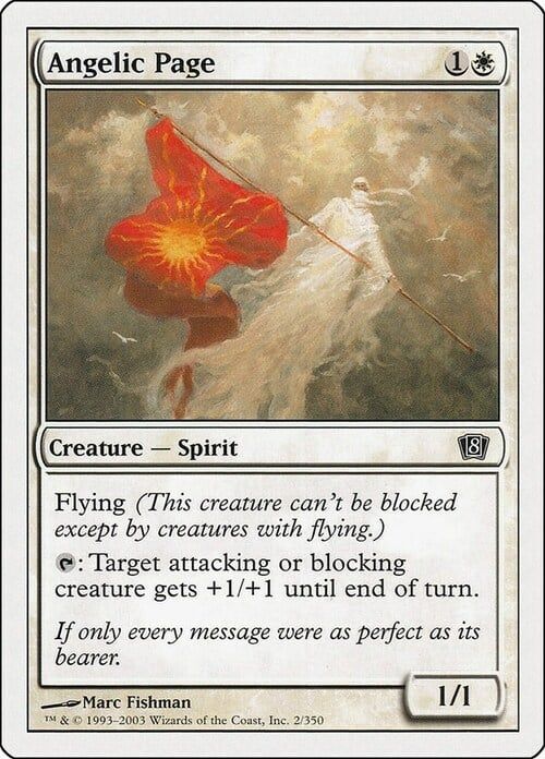 Carta MTG-Paggio Angelico-Ottava Edizione-N.006-ITA-EX-