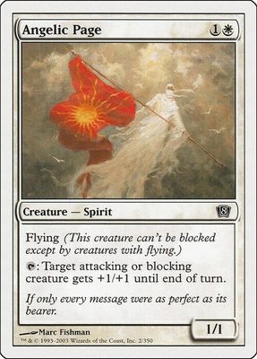 Carta MTG-Paggio Angelico-Ottava Edizione-N.006-ITA-EX-