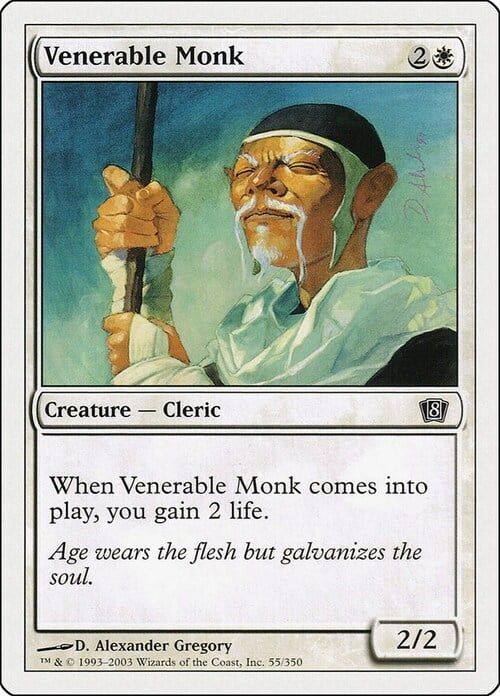 Carta MTG-Monaco Venerabile-Ottava Edizione-N.041-ITA-EX-