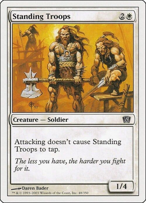 Carta MTG-Truppe in Difesa-Ottava Edizione-N.055-ITA-EX-