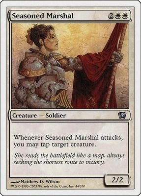 Carta MTG-Maresciallo Veterano-Ottava Edizione-N.022-ITA-EX- Foil