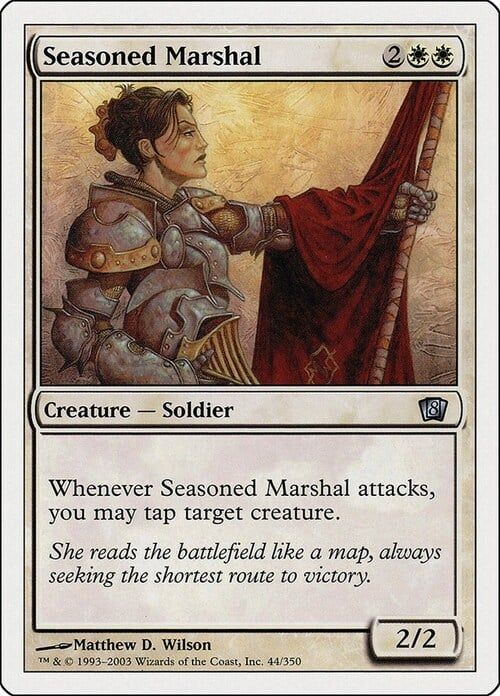 Carta MTG-Maresciallo Veterano-Ottava Edizione-N.044-ITA-Good-