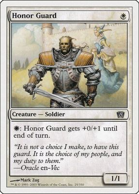 Carta MTG-Guardia d'Onore-Ottava Edizione-N.024-ITA-EX-