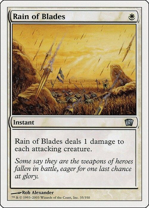 Carta MTG-Pioggia di Lame-Ottava Edizione-N.049-ITA-Good-