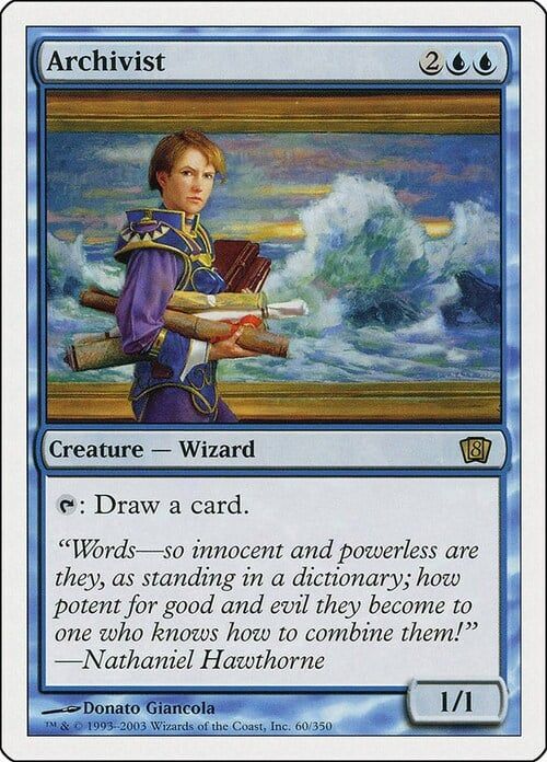 Carta MTG-Archivista-Ottava Edizione-N.155-ITA-Good-