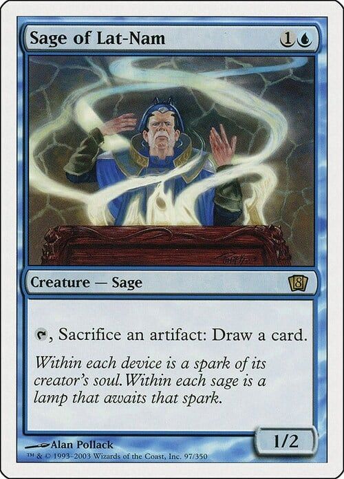 Carta MTG-Saggio di Lat-Nam-Ottava Edizione-N.108-ITA-Good-