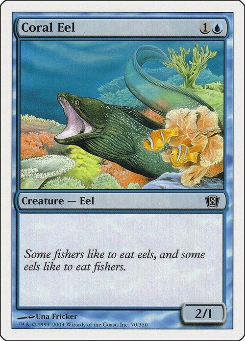 Carta MTG-Anguilla Corallina-Ottava Edizione-N.110-ITA-LP-