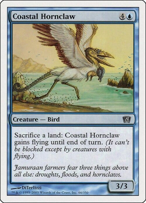 Carta MTG-Coastal Hornclaw-Ottava Edizione-N.066-EN-NM- Foil