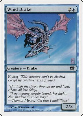 Carta MTG-Draghetto del Vento-Ottava Edizione-N.075-ITA-Good-