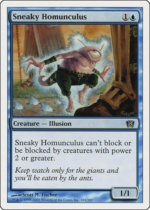 Carta MTG-Sneaky Homunculus-Ottava Edizione-N.101-EN-LP-