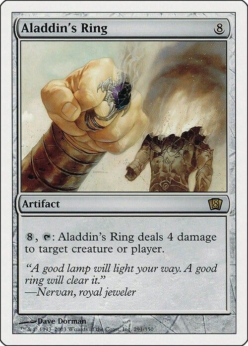 Carta MTG-Anello di Aladino-Ottava Edizione-N.291-ITA-Poor- Foil