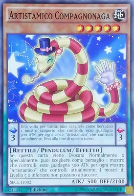 Carta YUGIOH-Artistamico Compagnonaga-MP15-IT192-ITA-EX-Common 1.Ed