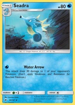 Carta pokemon Seadra (BUS 30)-Ombre Infuocate-U - lingua ITA-condizione NM