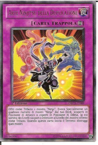 Carta YUGIOH-Arte Ninjitsu della Duplicazione-ORCS-IT089-ITA-LP-Rare 1.Ed