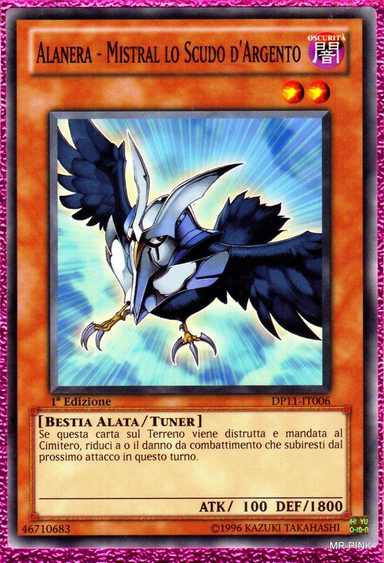 Carta YUGIOH-Alanera - Mistral lo Scudo d'Argento-DP11-IT006-ITA-Good-Common 1.Ed