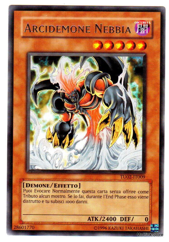 Carta YUGIOH-Arcidemone Nebbia-TU02-IT009-ITA-Good-Rare