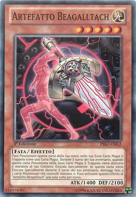 Carta YUGIOH-Artifact Beagalltach-PRIO-EN012-EN-EX-Common 1.Ed Carta YUGIOH-Artifact Beagalltach-PRIO-EN012-EN-EX-Common 1.Ed