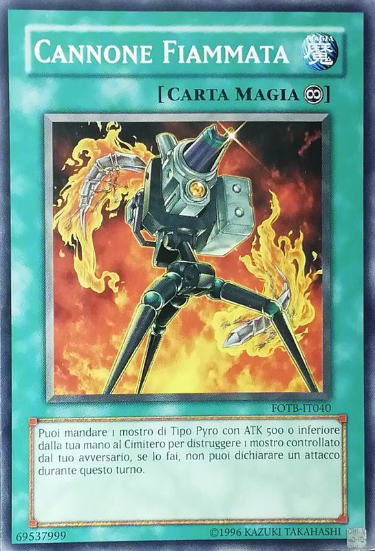 Carta YUGIOH-Acceleratore Fiammata-FOTB-IT040-ITA-Good-Common