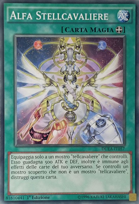 Carta YUGIOH-Alfa Stellcavaliere-DUEA-IT057-ITA-NM-Common 1.Ed