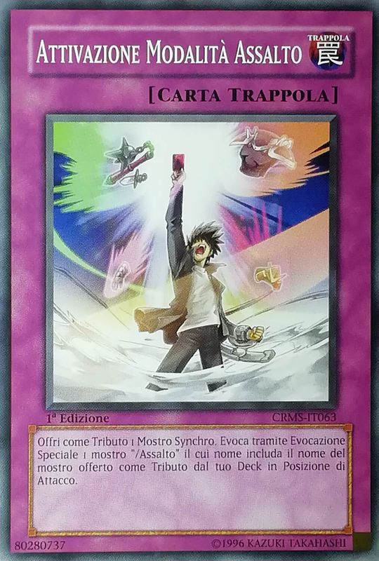 Carta YUGIOH-Attivazione Modalità Assalto-CRMS-ITA-Good-Common 1.Ed