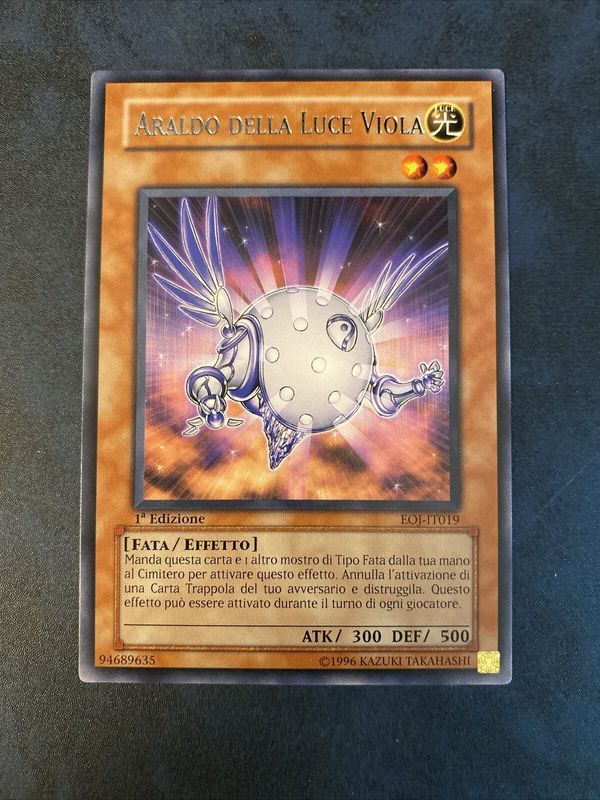 Carta YUGIOH-Araldo della Luce Viola (V.1 - Rare)-EOJ-IT019-ITA-LP-Rare 1.Ed