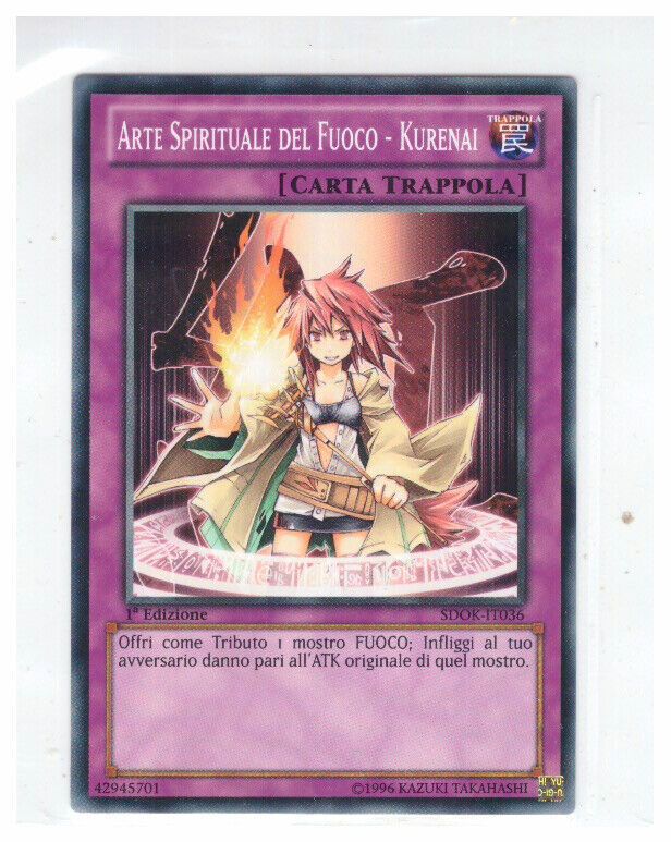 Carta YUGIOH-Arte Spirituale del Fuoco - Kurenai-SDOK-ITA-EX-Common