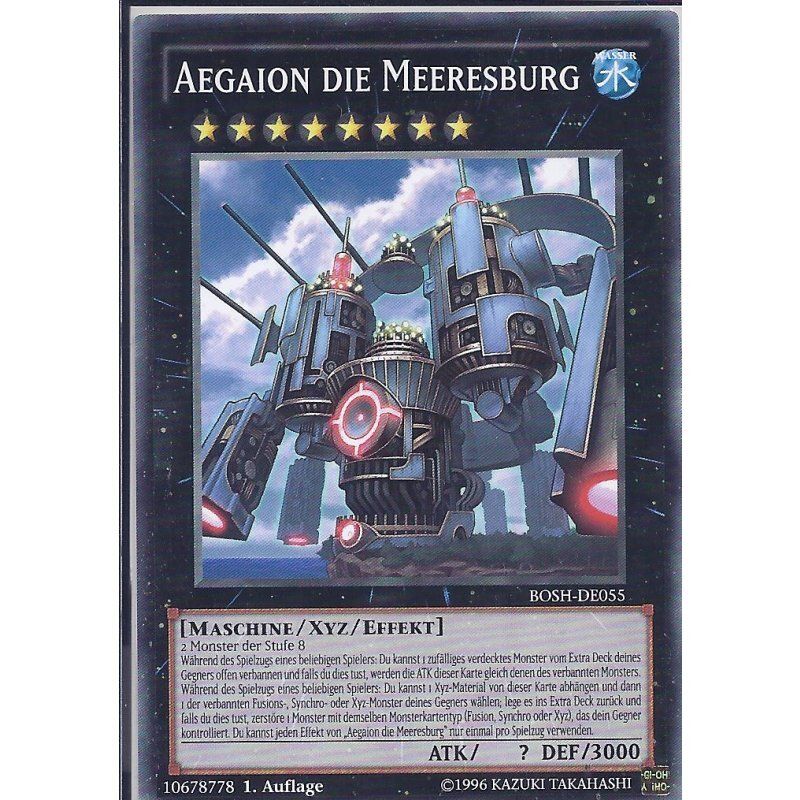 Carta YUGIOH-Aegaion die Meeresburg-BOSH-DE-EX-Common 1.Ed