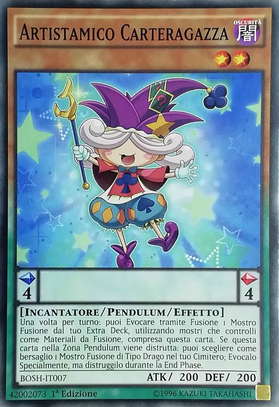 Carta YUGIOH-Artistamico Carteragazza-BOSH-IT007-ITA-EX-Common 1.Ed
