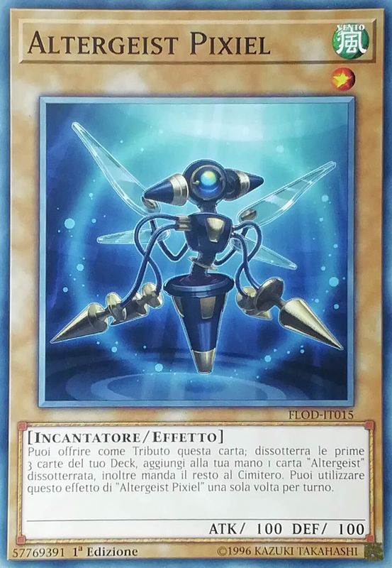 Carta YUGIOH-Altergeist Pixiel-FLOD-IT015-ITA-EX-Common 1.Ed