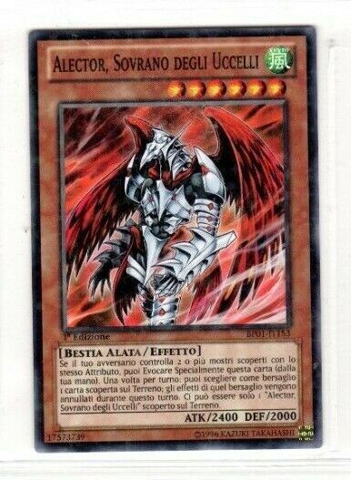 Carta YUGIOH-Alector, Sovrano degli Uccelli (Starfoil)-BP01-IT153-ITA-Good-Rare 1.Ed