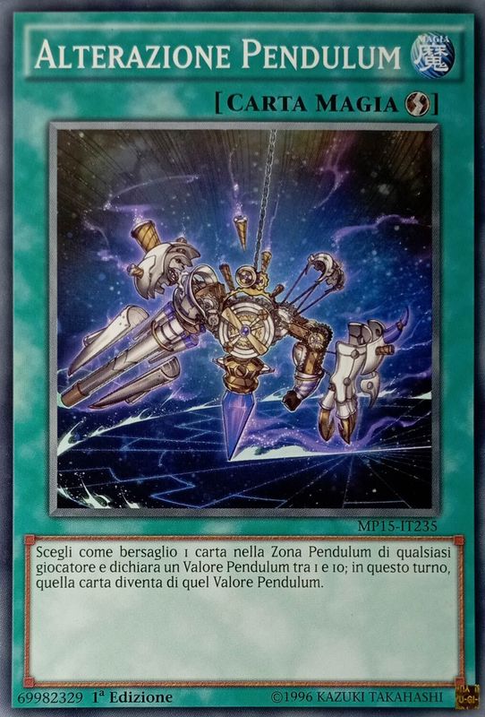 Carta YUGIOH-Alterazione Pendulum-MP15-IT235-ITA-EX-Common 1.Ed