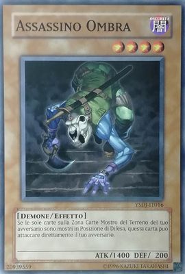 Carta YUGIOH-Assassino Ombra-YSDJ-IT016-ITA-Poor-Common 1.Ed