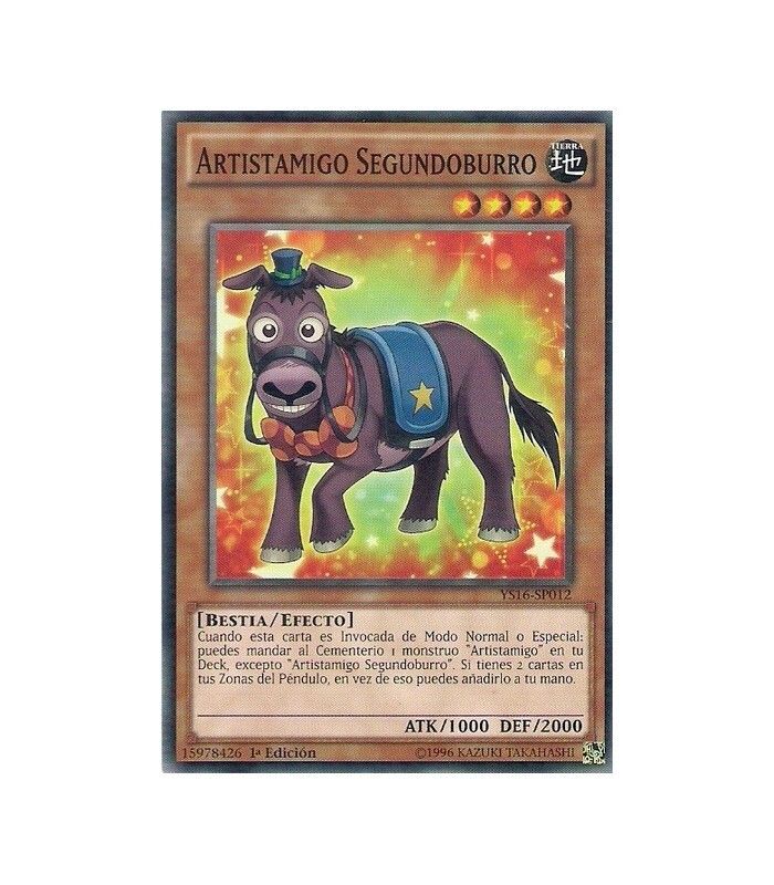 Carta YUGIOH-Artistamigo Segundoburro-YS16-SP012-SPA-EX-Common 1.Ed