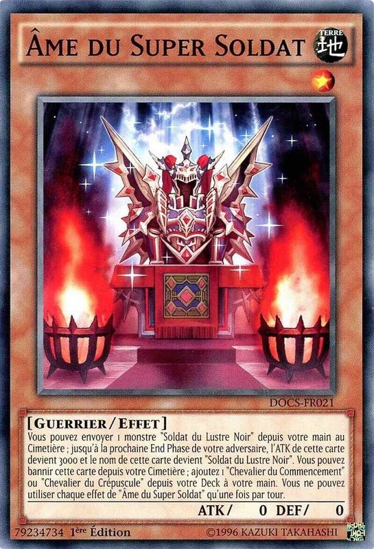 Carta YUGIOH-Ame du Super Soldat-DOCS-FR021-FRA-EX-Common 1.Ed