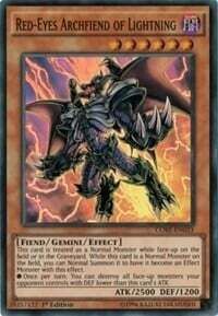 Carta YUGIOH-Arcidemone Occhi Rossi del Fulmine-CORE-IT023-ITA-EX-Super Rare 1.Ed