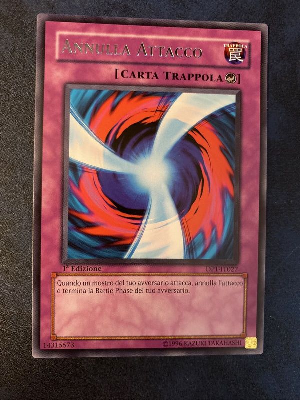 Carta YUGIOH-Annulla Attacco-DP1-IT027-ITA-LP-Rare 1.Ed
