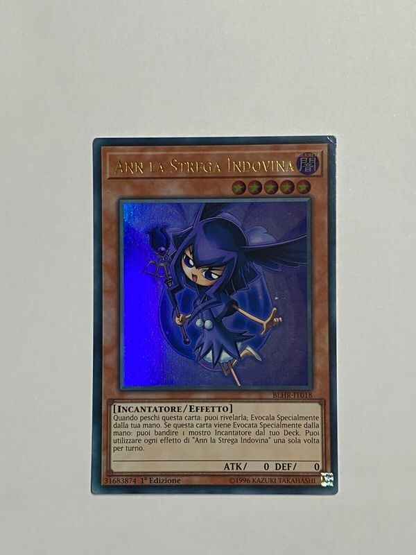 Carta YUGIOH-Ann la Strega Indovina-BLHR-IT018-ITA-EX-Ultra Rare 1.Ed