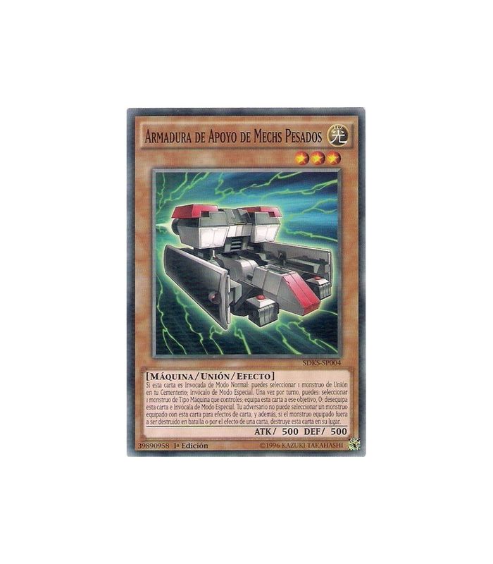 Carta YUGIOH-Armadura De Apoyo De Mechs Pesados-SDKS-SP004-ITA-EX-Common 1.Ed