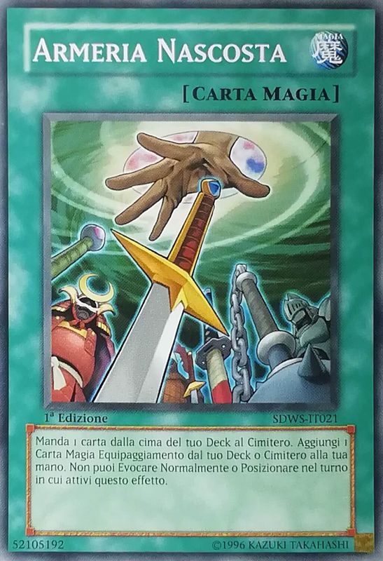 Carta YUGIOH-Armeria Nascosta-SDWS-IT021-ITA-Good-Common 1Ed