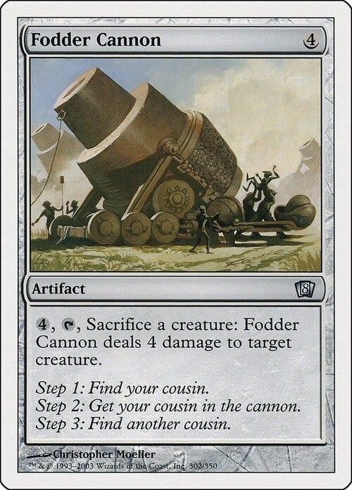 Carta MTG-Cannone da carne-Ottava Edizione-N.301-ITA-EX-