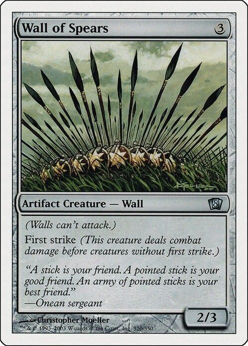 Carta MTG-Muro di Lance-Ottava Edizione-N.302-ITA-Good-