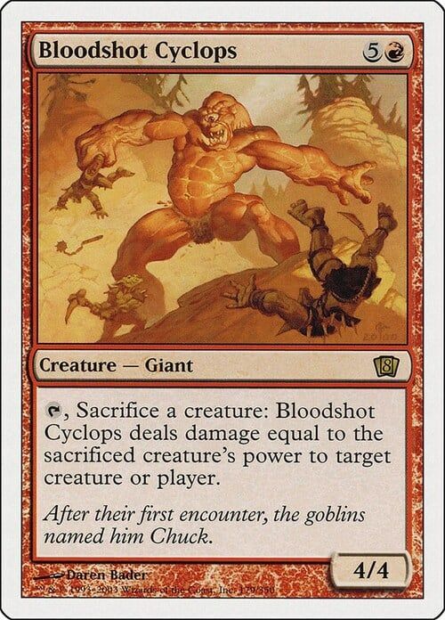 Carta MTG-Ciclopi sanguinari-Ottava Edizione-N.317-ITA-Played-