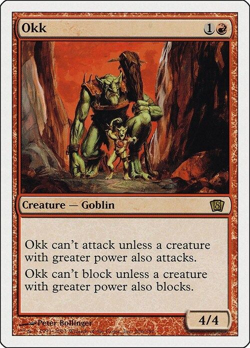 Carta MTG-Okk-Ottava Edizione-N.196-ITA-EX-