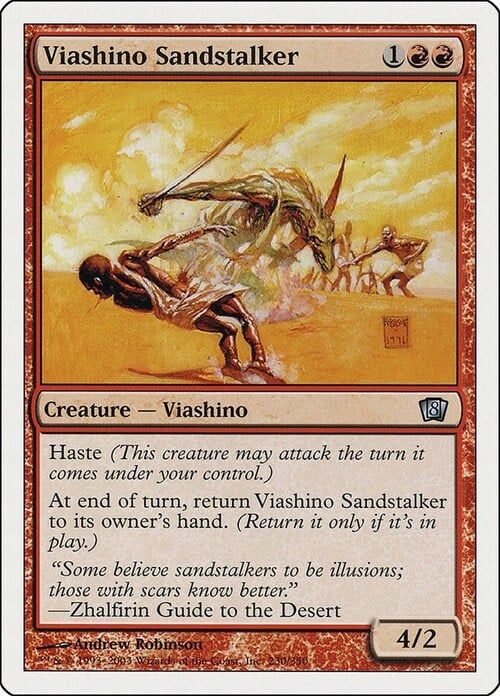 Carta MTG-Cacciatore delle Sabbie Viashino-Ottava Edizione-N.170-ITA-Good-