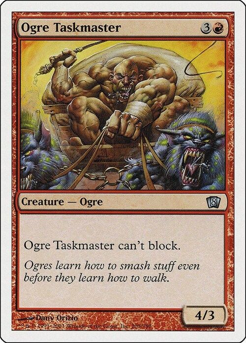 Carta MTG-Sorvegliante Ogre-Ottava Edizione-N.199-ITA-EX-