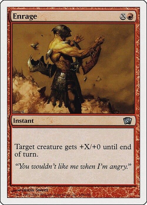 Carta MTG-Infuriare-Ottava Edizione-N.184-ITA-Good- Foil