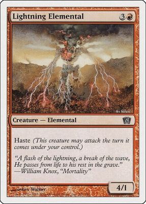 Carta MTG-Lightning Elemental -Ottava Edizione-N.201-EN-LP-
