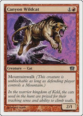 Carta MTG-Lince dei Canyon-Ottava Edizione-N.194-ITA-Poor-